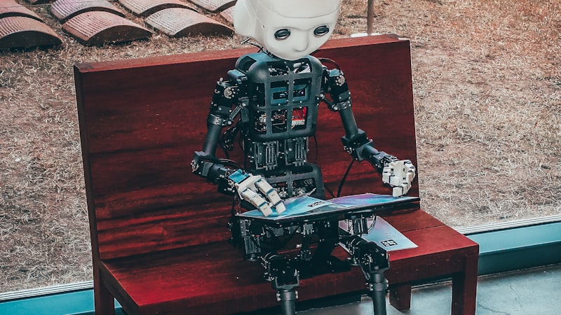 Balance symbolisant l'équilibre entre innovation IA et éthique
